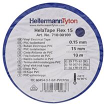 Ruban adhésif Isolant PVC HelaTape Flex 15 Bleu 15x1 - HELLERMANNTYTON