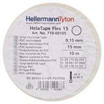 Ruban adhésif Isolant PVC HelaTape Flex 15 Blanc 15x1 - HELLERMANNTYTON