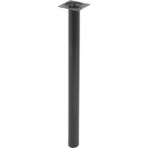 Pied cylindrique métal noir H.400 Ø30 mm - EVOLUDIS
