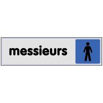 Plaquette 170x45 mm plexi couleur "messieurs" - NOVAP