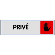 Plaquette 170x45 mm plexi couleur "Privé" - NOVAP