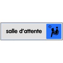 Plaquette 170x45 mm plexi couleur "salle d'attente" - NOVAP