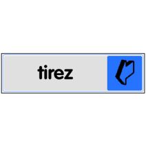 Plaquette 170x45 mm plexi couleur "tirez" - NOVAP