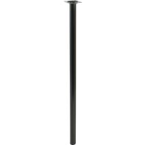 Pied cylindrique métal noir H.700 Ø30 mm - EVOLUDIS