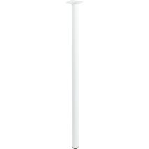 Pied cylindrique métal blanc H.700 Ø30 mm - EVOLUDIS