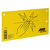 Plaque de signalisation clôture électrique jaune - AKO