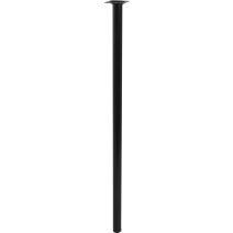 Pied cylindrique métal noir H.800 Ø30 mm - EVOLUDIS