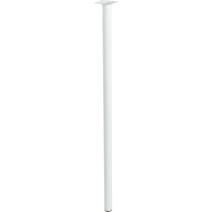 Pied cylindrique métal blanc H.800 Ø30 mm - EVOLUDIS