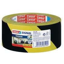 Ruban adhésif de signalisation noir jaune 66m 50mm pvc