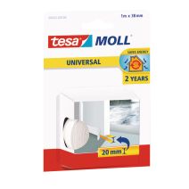 Adhésif Bas de Porte mousse PVC 1m x 38mm blanc