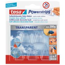 5 Crochets deco powerstrips transparent + 8 powerstrips