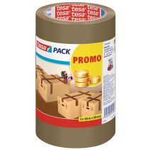 Adhésif Emballer 3 rouleaux PP 66m x 50mm havane