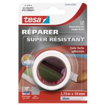 Adhésif Réparer Toilé Super résistant 2,75m 19mm blanc