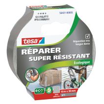 Adhésif Réparer Toilé ecoLogo 10m 38mm gris 