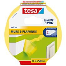 Adhésif Masquage Murs et Plafonds Spécial Finitions Parfaites 50mx50mm