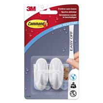 Crochet adhésif plastique blanc design petit modèle - 3M Command