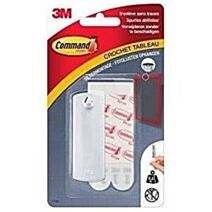 Crochet tableau métal blanc