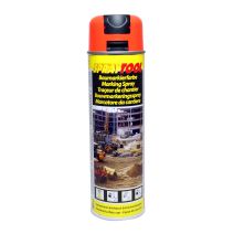 Bombe de peinture traceur de chantier orange fluo 500 mL