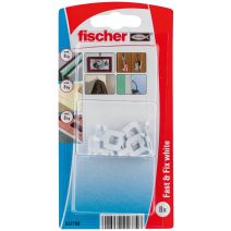 Crochet mural Fast & Fix blanc