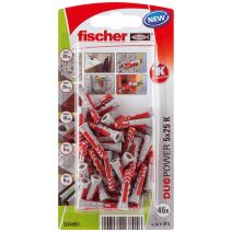 Cheville universelle DuoPower 5x25 sans vis