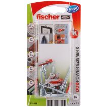 Cheville universelle DuoPower 5x25 + crochet droit