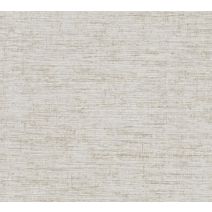Papier peint vinyl intissé faux uni rayures transversales gris/or