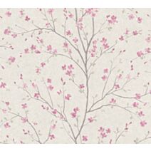 Papier Peint Vynil Expansé Intissé Japanese Blooming Blanc 10x0,53m