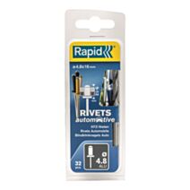 Rivets automobile couleurs  ø 4,8 x 16 mm