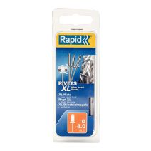 40 rivets XL alu Ø4 x 18mm + foret - RAPID
