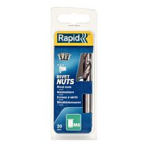 20 écrous à sertir pour vis Ø6 mm + foret - RAPID