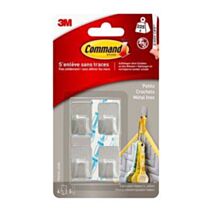 Crochet métal acier inox PM décoratif - 3M COMMAND