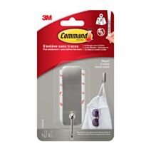 Crochet métal nickel MM décoratif - 3M COMMAND