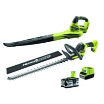 Taille-haie 18V RY18HT55A-140 + Souffleur OBL182 + Batt. 4Ah - RYOBI