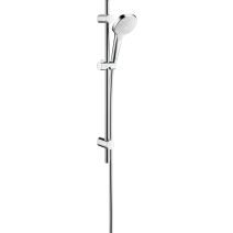 Ensemble Vario avec douchette 3 jets + barre de douche 65cm Blanc/Chromé - HANSGROHE