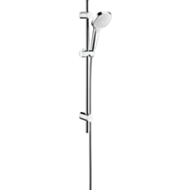 Ensemble Vario avec douchette 3 jets + barre de douche 65cm Blanc/Chromé - HANSGROHE