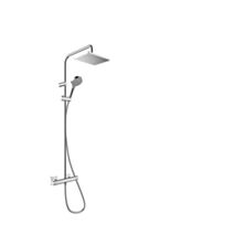 Colonne de douche EcoSmart 9L/min + mitigeur thermostatique chromé Vernis Shape 230 - HANSGROHE
