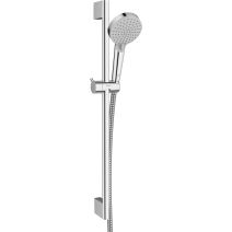 Set de douche Vernis Blend 2jet EcoSmart 9L/min + barre Unica 65cm chromé - HANSGROHE