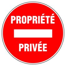 Disque diamètre 300 mm rigide "propriété privée" - NOVAP