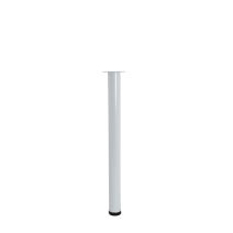Pied cylindrique métal blanc h.700 Ø60 mm - EVOLUDIS