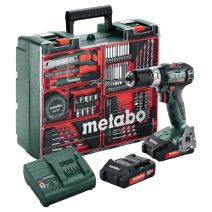 Perceuse à percussion METABO SB18LBL 18 V + 2 x1,5Ah + 79 accessoires