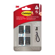 Crochet métal noir PM décoratif - 3M COMMAND