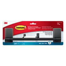 Porte-serviette salle de bain métal noir - 3M COMMAND