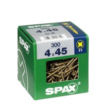 300 vis 4x45 tête fraisée empreinte PZ2 jaune SPAX 