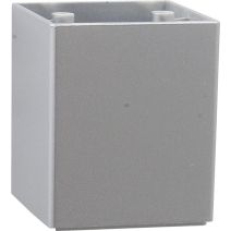 Pied de meuble cube gris H.64 60x60 mm - BAR PLUS