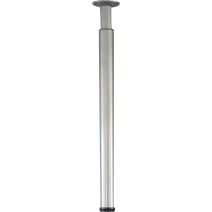 Pied aluminium cylindrique réglable H.700/1100 mm gris - EVOLUDIS