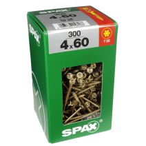 300 vis 4x60 tête fraisée empreinte t-star+ T20 gris SPAX