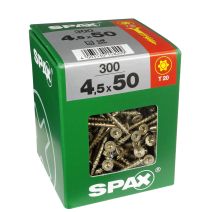 300 vis 4,5x50 tête fraisée empreinte t-star+ T20 gris SPAX