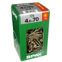 175 vis 4,5x70 tête fraisée empreinte t-star+ T20 gris SPAX