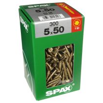300 vis 5x50 tête fraisée empreinte t-star+ T20 gris SPAX