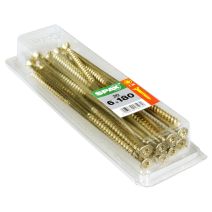 20 vis 6x180 tête fraisée empreinte t-star+ T30 gris SPAX